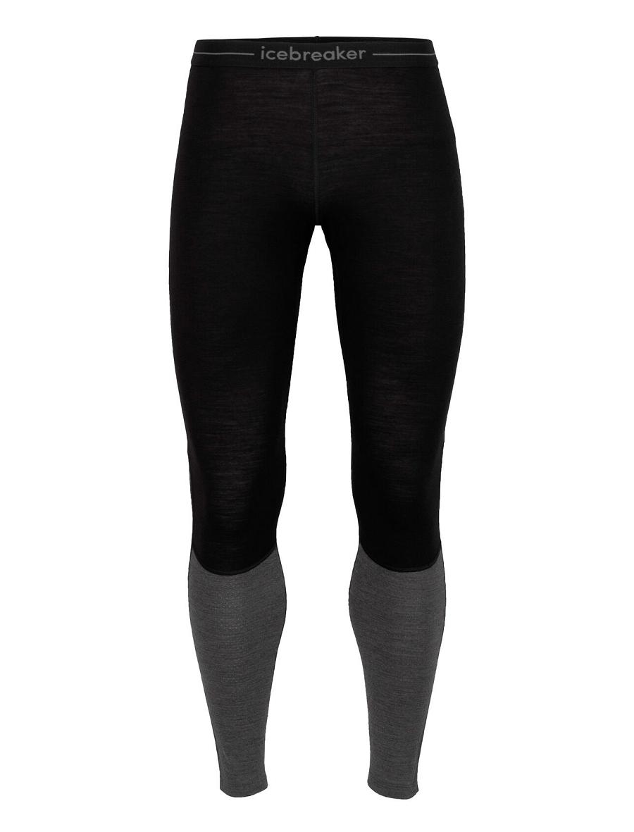 Men's Icebreaker 200 ZoneKnit™ Merino Leggings Base Layers Black / Jet Heather | CA 1606CTVE